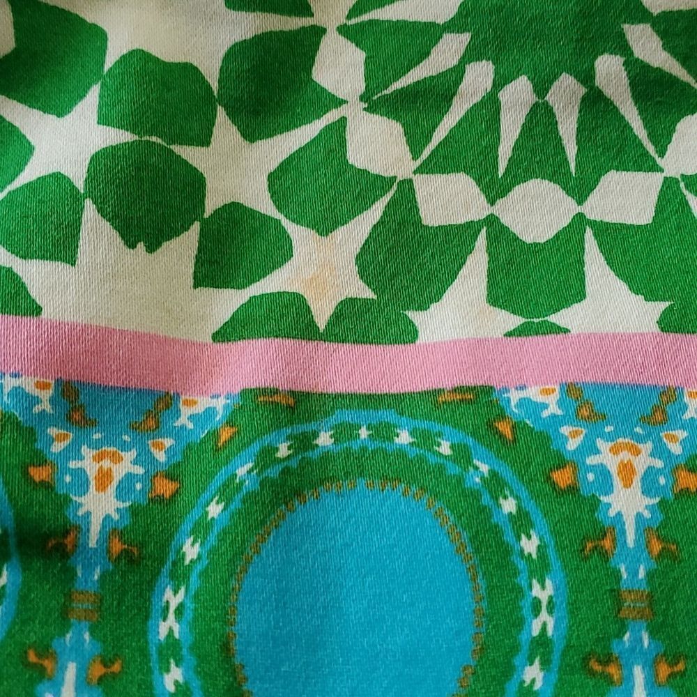 London Times White Midi Dress with Pink, Green and Turquoise Print - Picture 9 of 11